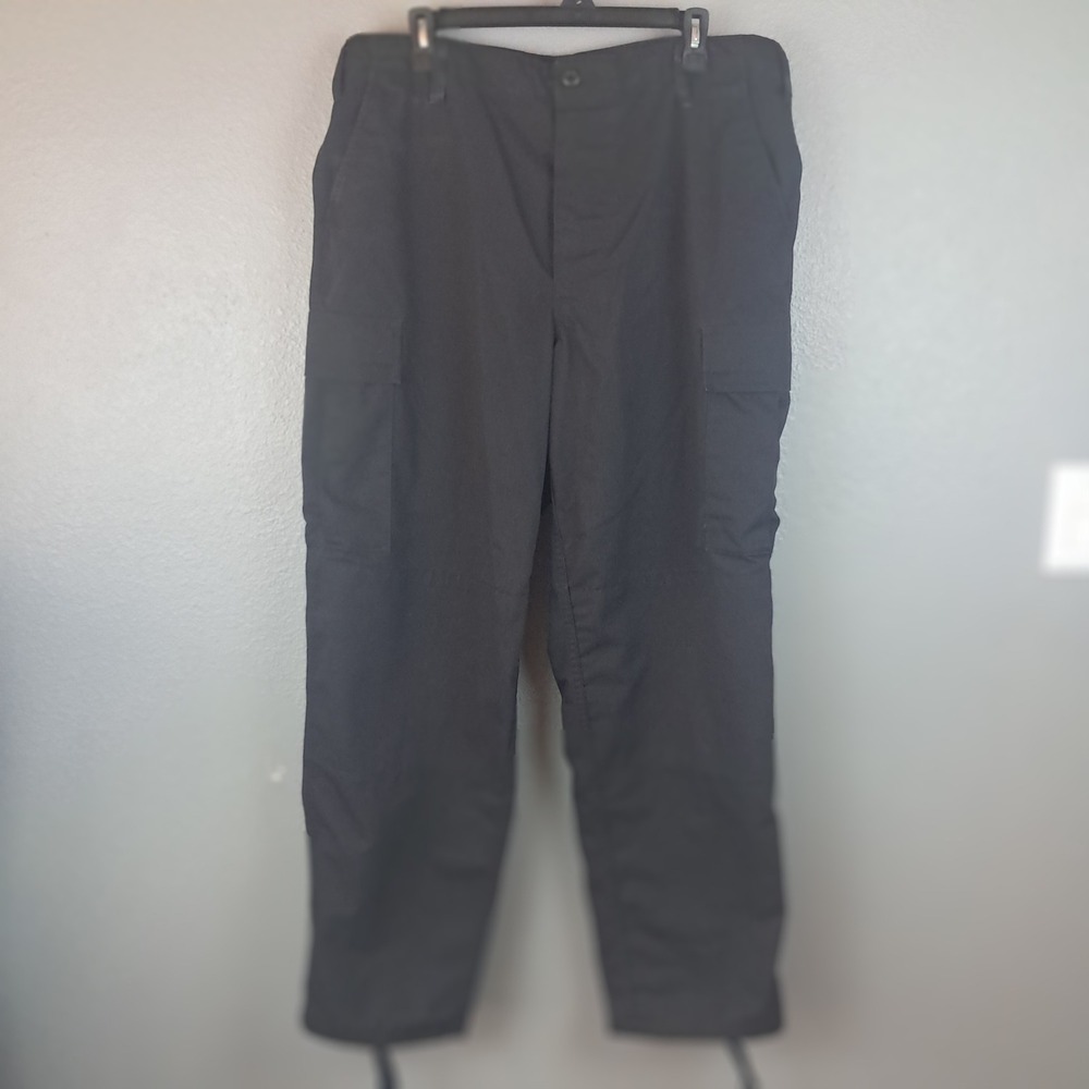 Tru-Spec Mens Black Tactical Cargo Pants Straight Leg Utility Work Multi Pocket